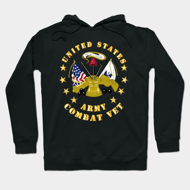 US Army Center - Combat Veteran Hoodie by Bettino1998